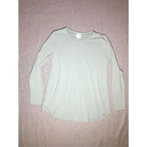 Womens ShopTheMint Shirt Size Large Mint Green Long Sleeve Top Casual Layering